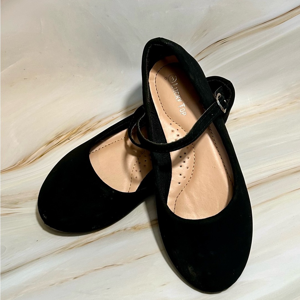 Black Suede Dress Shoes with Mary Jane Style